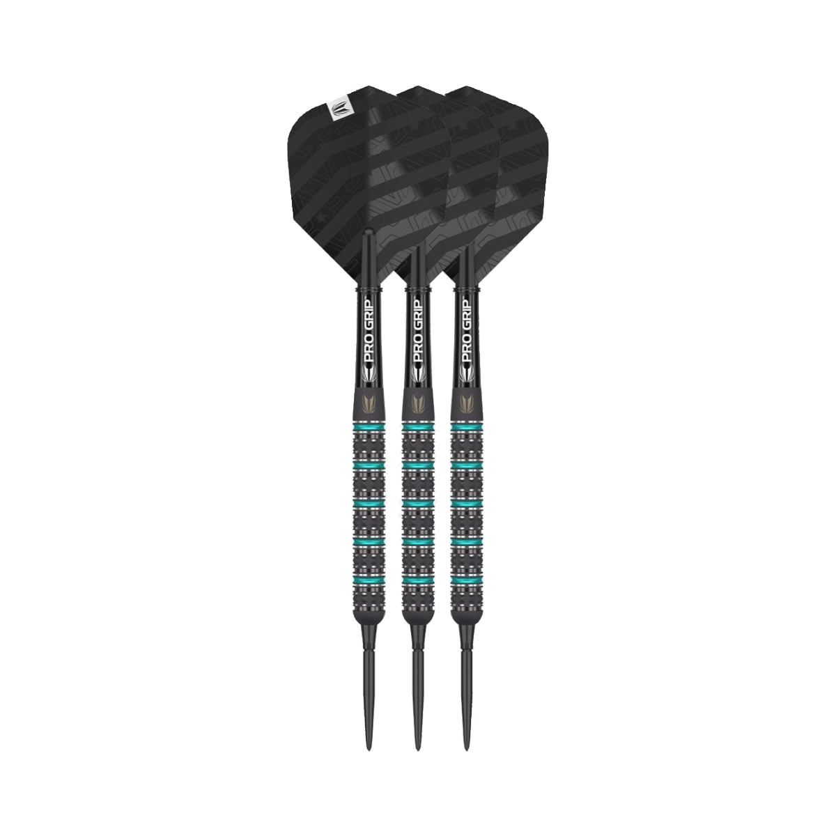 Rob Cross Black Steel Tip Darts - 90% Tungsten — three barrel close-ups