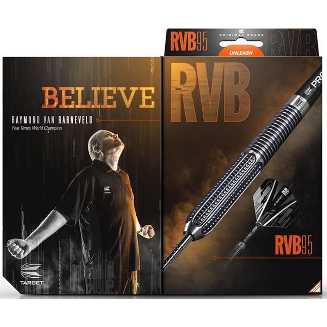 Target Rvb Gen 1 Steel Tip Darts 95% Tungsten — opened retail packaging