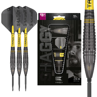 Target Scott Williams Black Steel Tip Darts 90% Tungsten — set contents and packaging