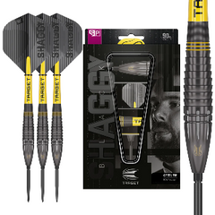 Target Scott Williams Black Steel Tip Darts 90% Tungsten — set contents and packaging