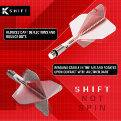 Target Shift Steel Tip Darts - 90% Tungsten – K-Shift flight system detail