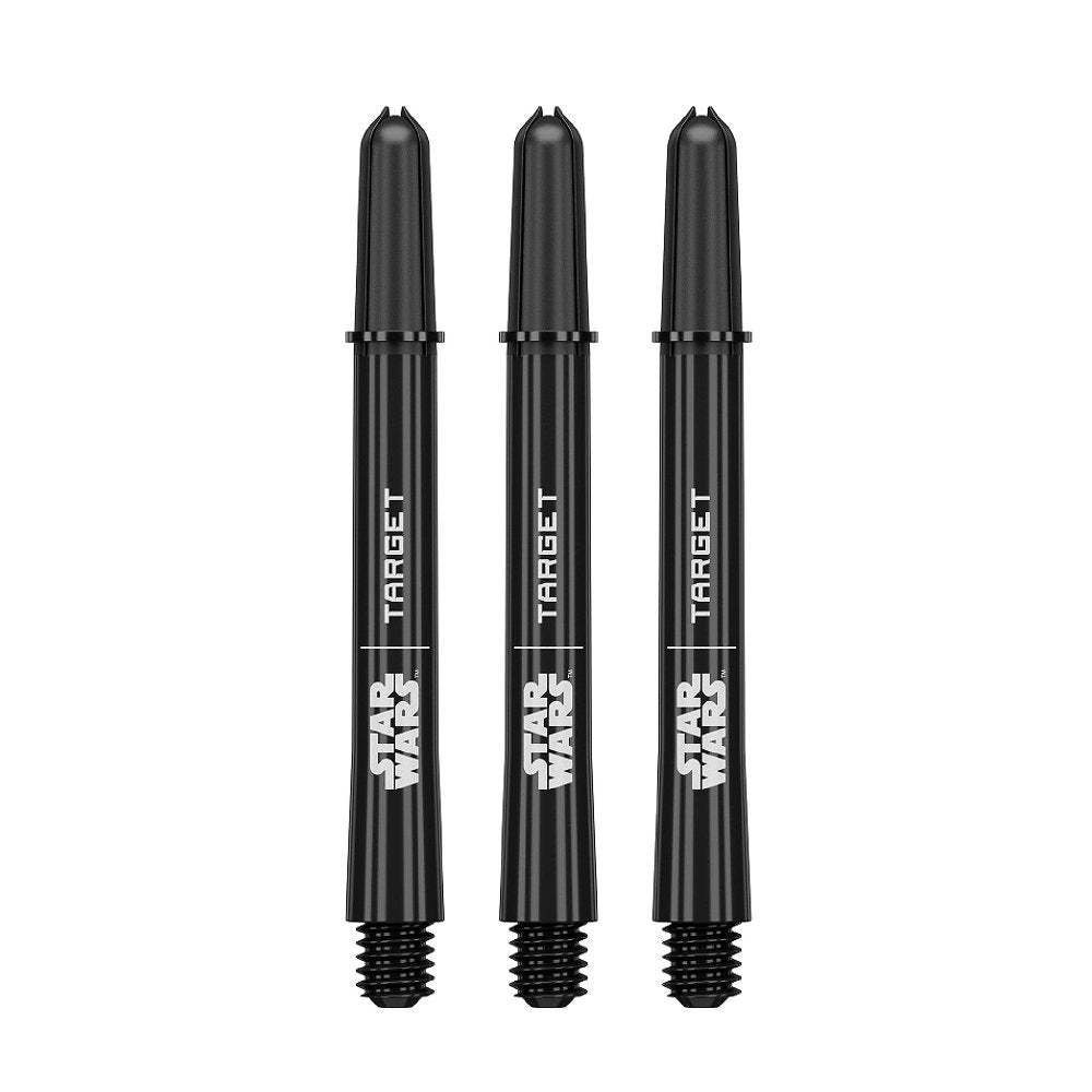 Target STAR WARS™ Black Pro Grip Nylon Darts Shafts — three black shafts