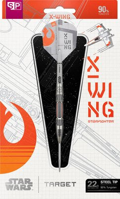 Target STAR WARS™ X Wing Steel Tip Darts 90% Tungsten — retail packaging
