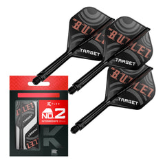 Target Stephen Bunting K Flex No.2 — black flights and shafts with packaging