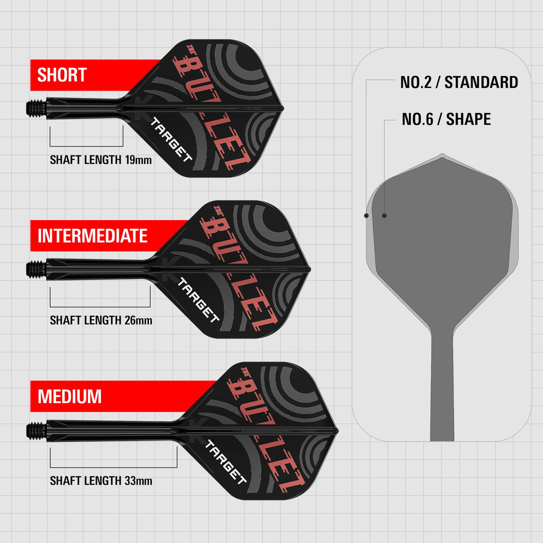 Target Stephen Bunting K Flex No.2 — flight shape and shaft size guide
