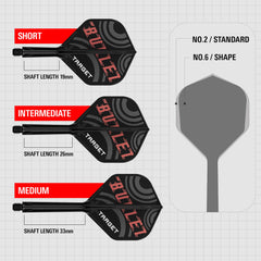 Target Stephen Bunting K Flex No.2 — flight shape and shaft size guide