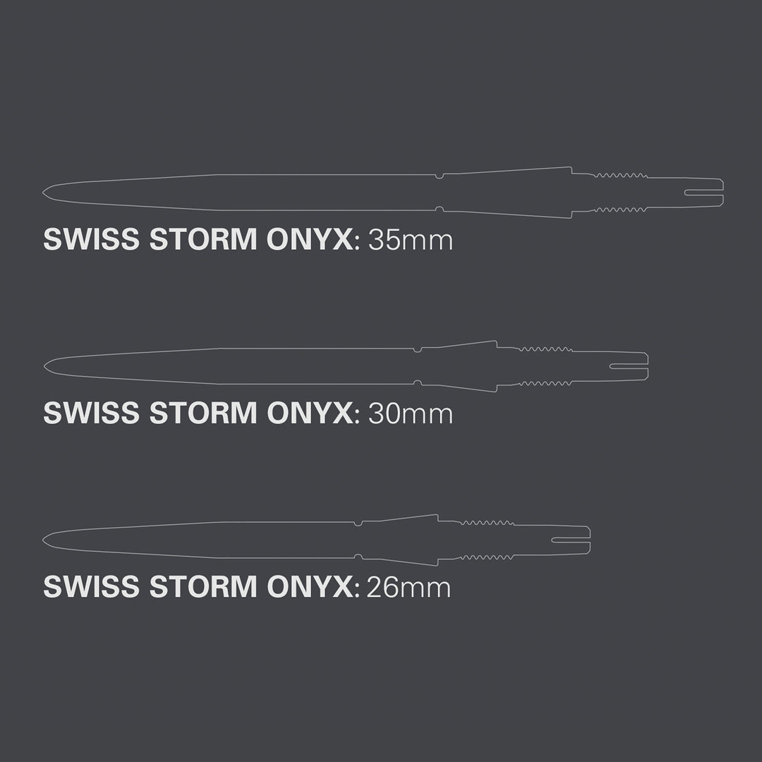 Target Swiss Storm Onyx Points — point length comparison