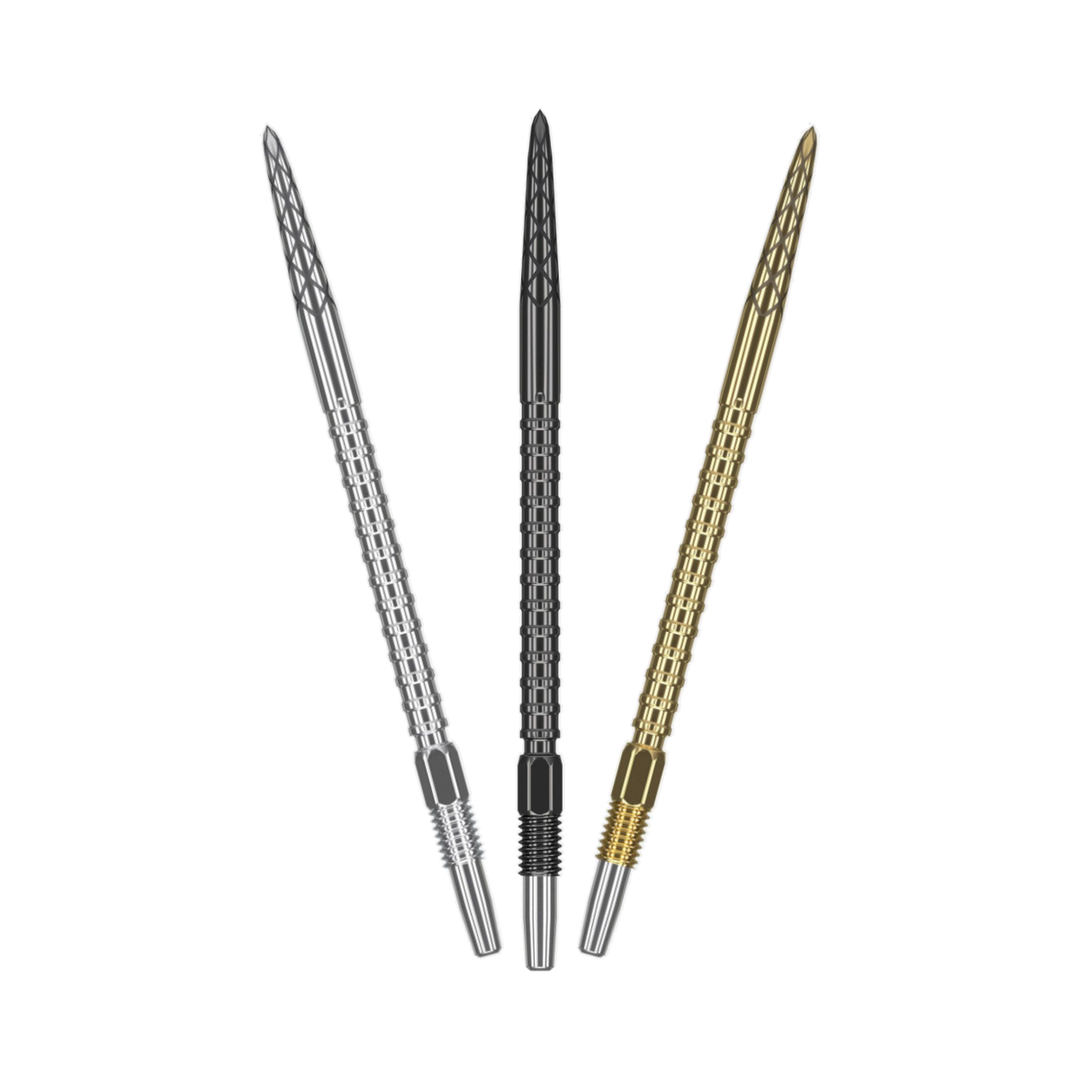 Target Swiss DS Points - black, silver, gold colour options, one of each shown; matching-colour packs sold separately