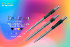 Target Touch Points Steel Tip Points — point design and features graphic