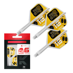 Target You Win K Flex No.6 — yellow flights and shafts with packaging