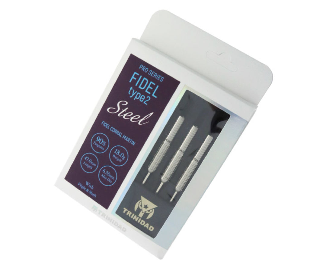 Trinidad Fidel Type 2 18g steel-tip retail packaging