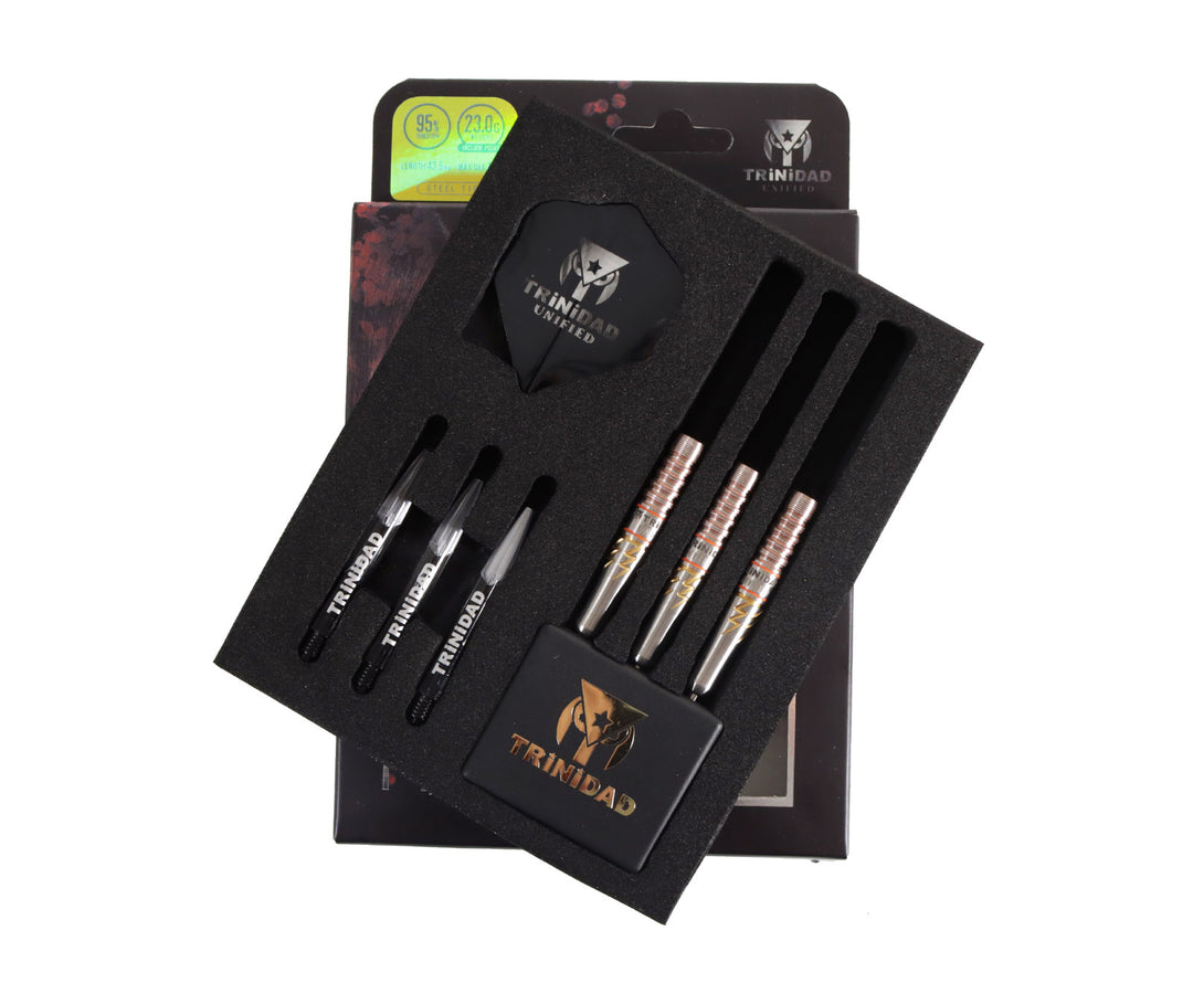 Trinidad Roman Type 6 23g steel-tip complete set and included accessories