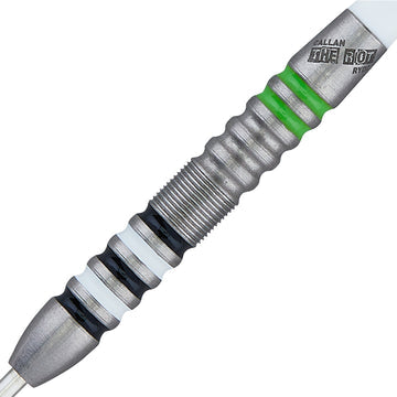 Unicorn Callan Rydz Riot Steel Tip Darts 80% Tungsten — barrel and grip close-up