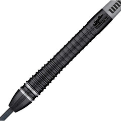 Unicorn Gary Anderson Noir Phase 6 90% Tungsten darts — barrel and grip close-up