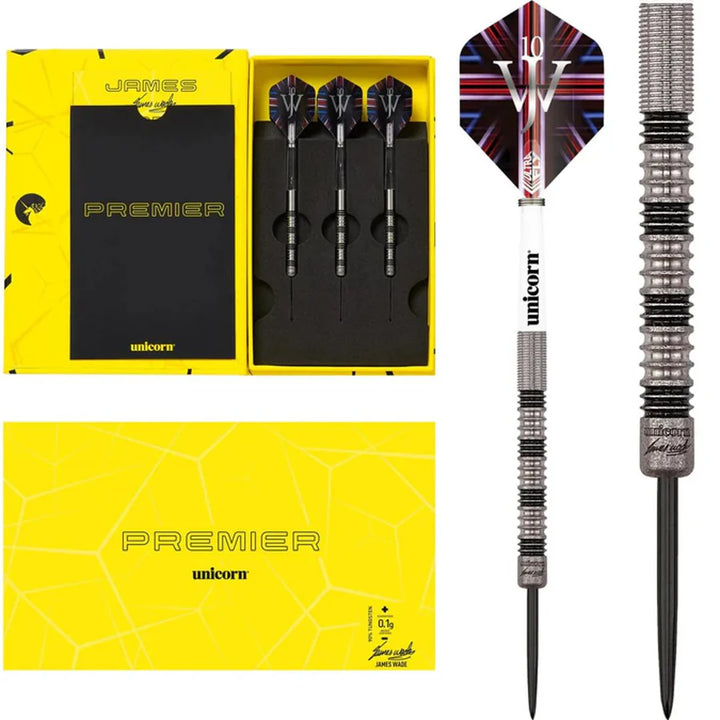 James Wade Premier Darts Steel Tip Darts - 90% Tungsten