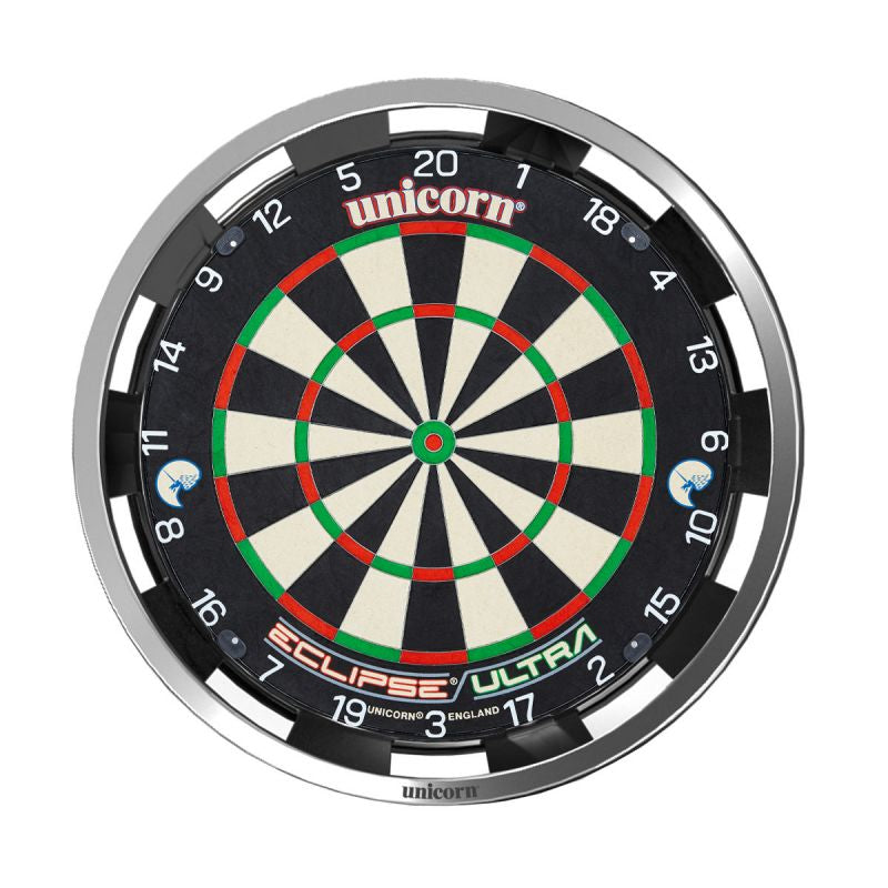 Unicorn Solar Flare Ultimate Light — light fitted around a dartboard
