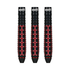 One80 Vaelkris V1 Steel Tip Darts - 90% Tungsten — three barrels, without shafts, flights or points