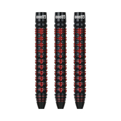 One80 Vaelkris V6 Steel Tip Darts - 90% Tungsten — three barrels, without shafts, flights or points