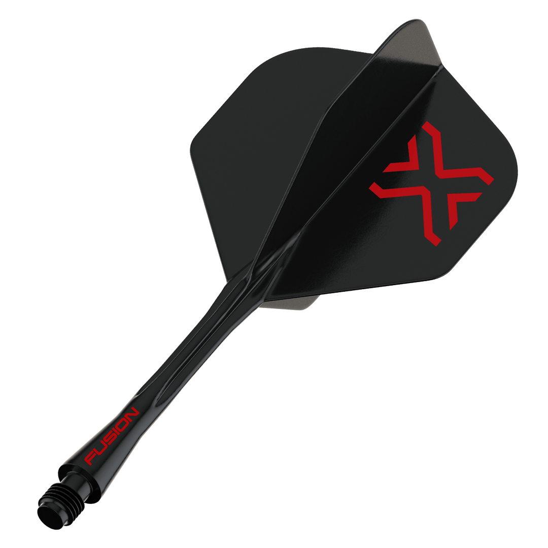 Winmau Blade X Fusion Integrated Flight And Shaft — black integrated flight and shaft
