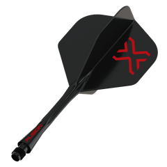 Winmau Blade X Fusion Integrated Flight And Shaft — black integrated flight and shaft