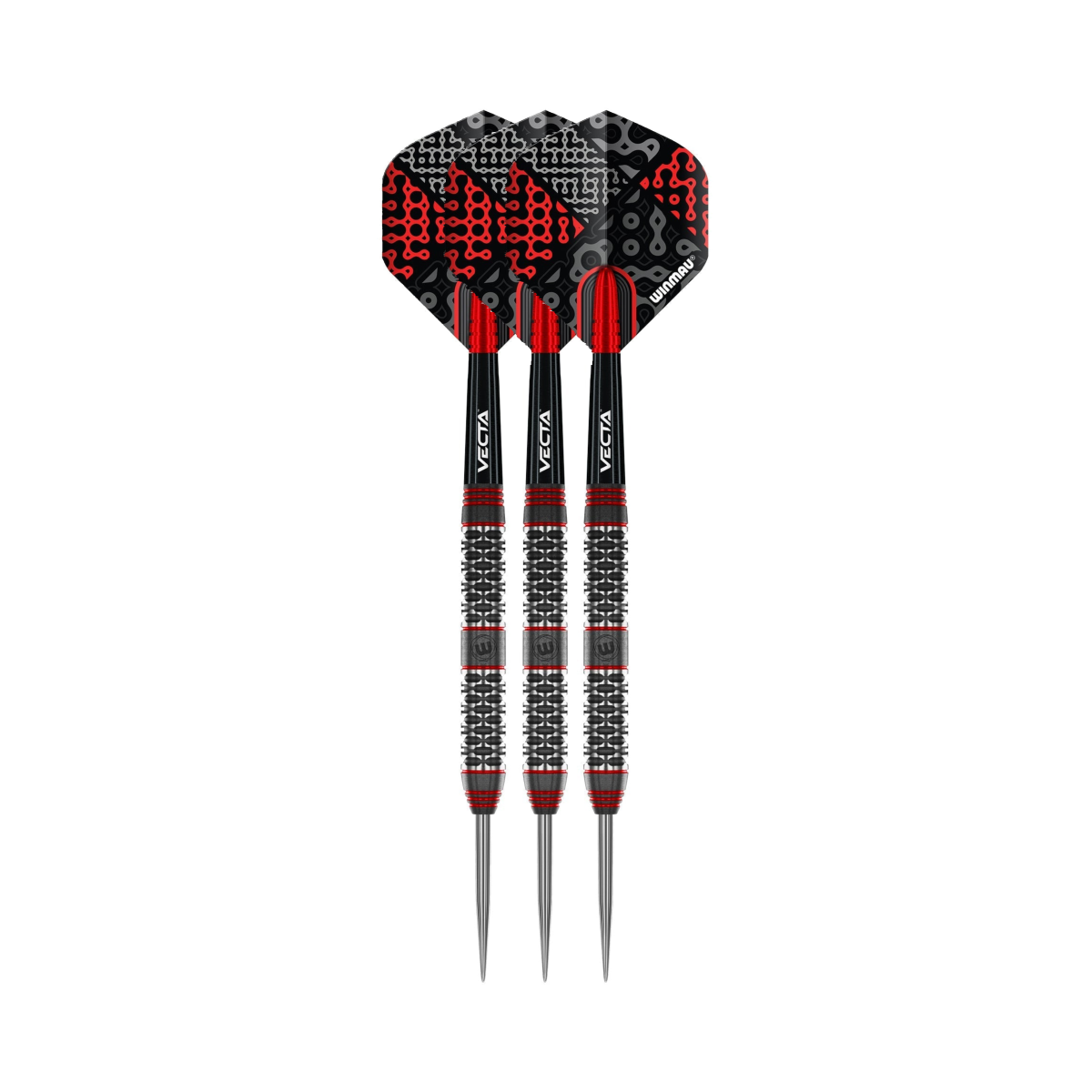Cypher Steel Tip Darts - 90% Tungsten — three barrel close-ups