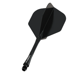 Winmau Fusion Integrated Flight And Shaft — black integrated flight and shaft