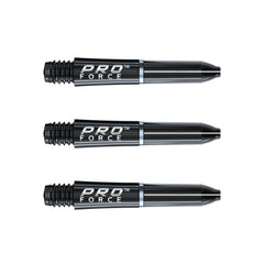 Winmau Pro Force Dart Stems — three black shafts