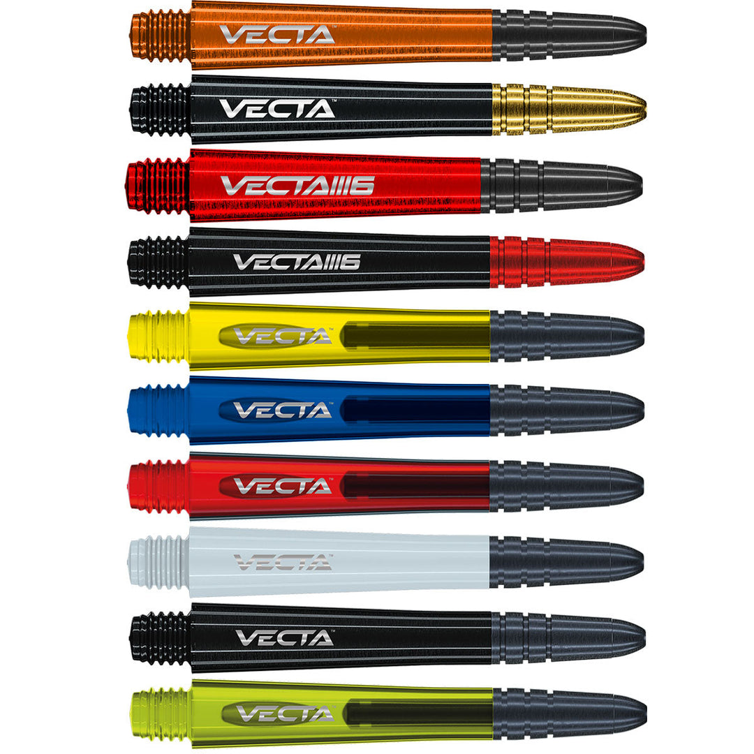 Winmau Vecta Polycarbonate Dart Stems With Aluminium Tips — shaft colour options