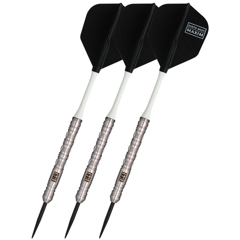 Yoshimura Blast 2023 Steel Tip Darts 90% Tungsten — three assembled darts