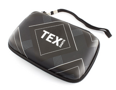 Black Tex dart case with a wrist strap