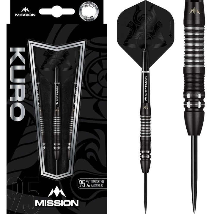 Mission - Kuro M2 Darts - 21G - 22G - 23G Steel Tip Darts - from On Point Darts