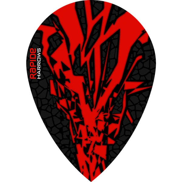Harrows Rapide X Dart Flights And Accessories Pear — red flight design