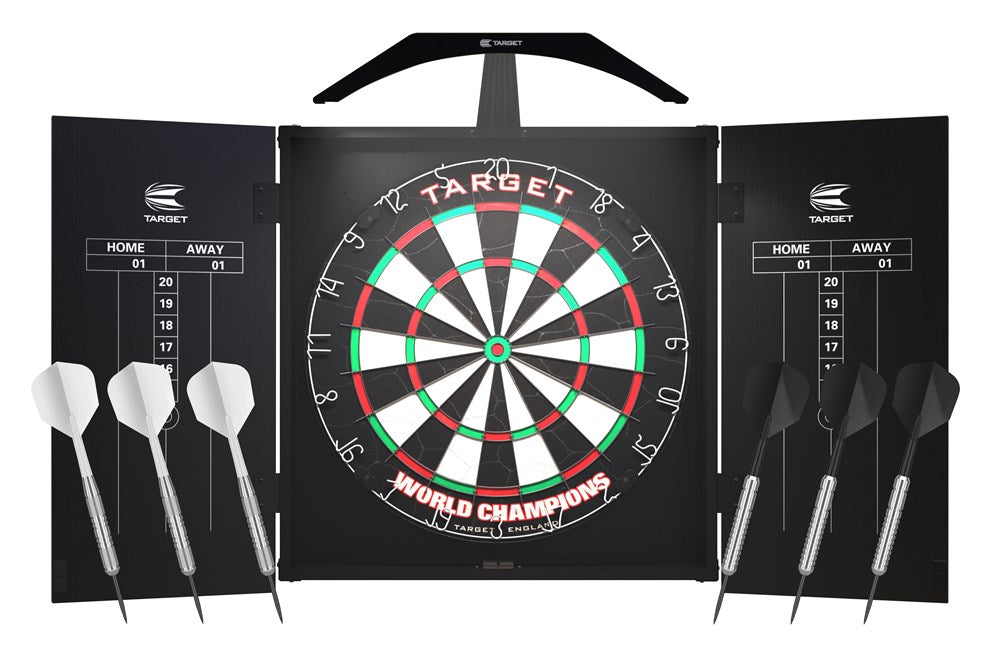Target Arc Dartboard Cabinet - Lighting System Dart Board from On Point Darts