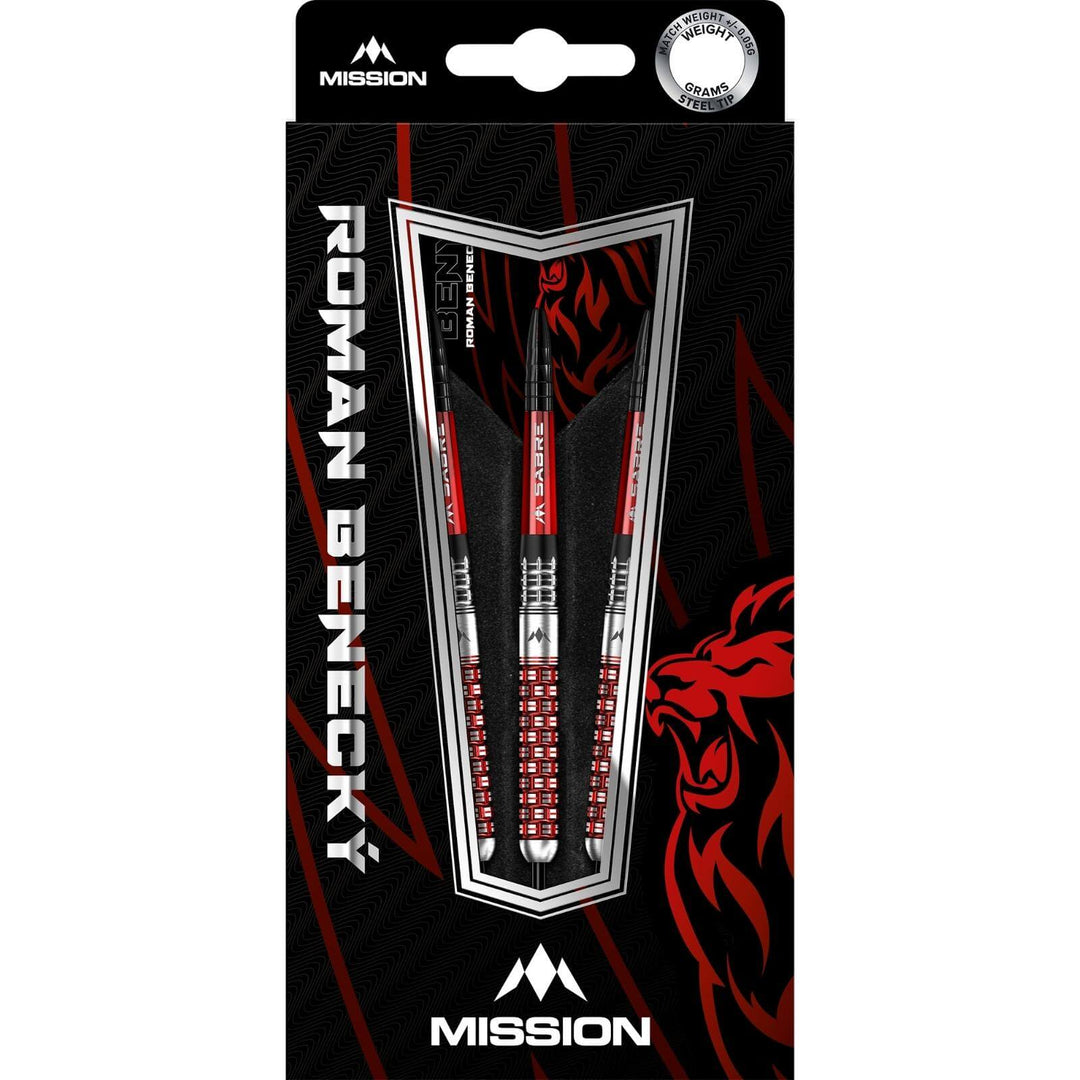 Mission Roman Benecky Black & Red 90% Tungsten Darts 