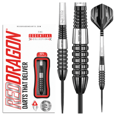 Red Dragon Carnage 4 Steel Tip Darts 90% Tungsten — dart, barrel detail and packaging