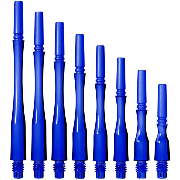 Cosmo Fit Shaft Gear Hybrid / Spinning Dart Shafts — blue shafts in different lengths