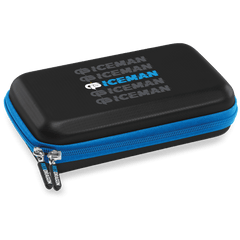 Red Dragon Gerwyn Price "Iceman" Darts Case — closed black and blue case