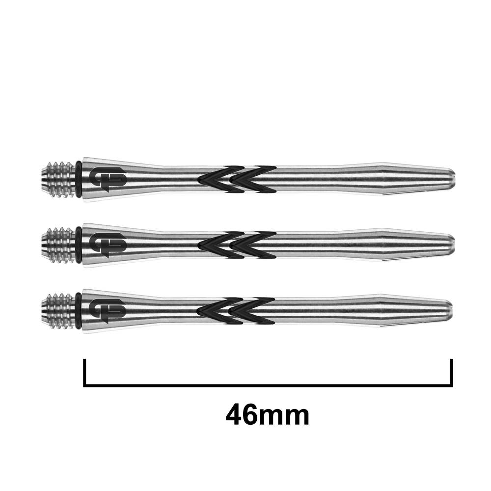 Red Dragon Gerwyn Price Iceman V Groove Shafts Medium — black shaft length diagram