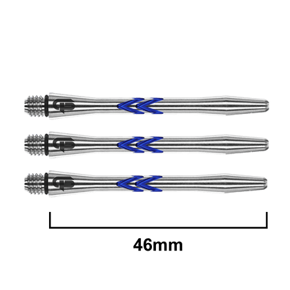 Red Dragon Gerwyn Price Iceman V Groove Shafts Medium — blue shaft length diagram