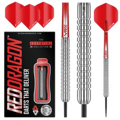 Red Dragon Hell Fire A 80% Tungsten Darts — dart, barrel detail and packaging