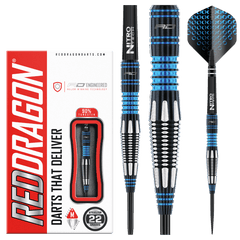 Red Dragon Marlin 90% Tungsten Darts — dart, barrel detail and packaging