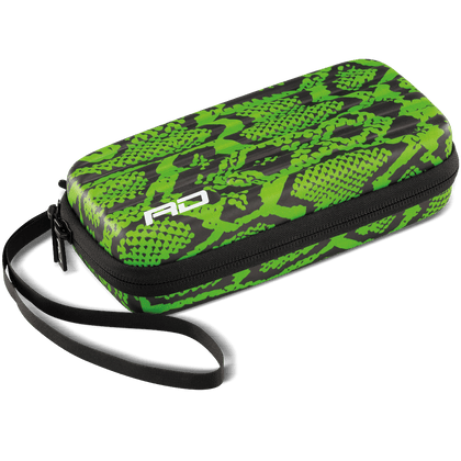 Red Dragon Peter 'Snakebite' Wright Monza Dart Case — closed green case