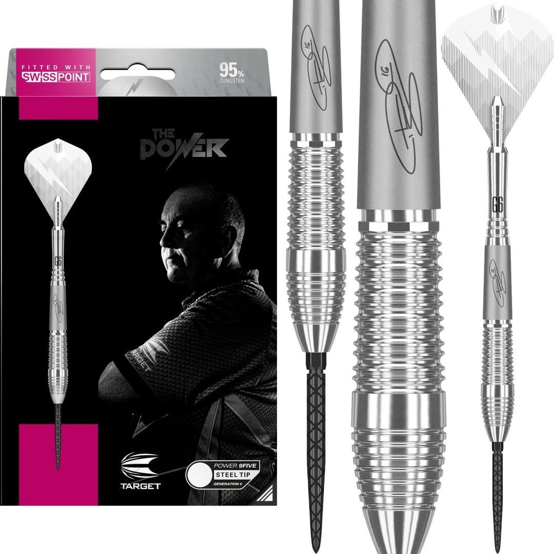 Power 9Five Gen 6 Steel Tip Darts - 95% Tungsten from On Point Darts