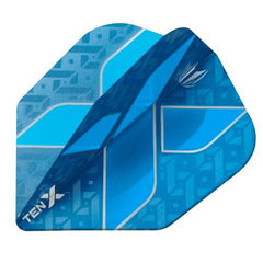 Target Ten X Ultra Flights — blue flight design