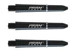 Winmau Prism Force Dart Stems / Shafts — three black shafts