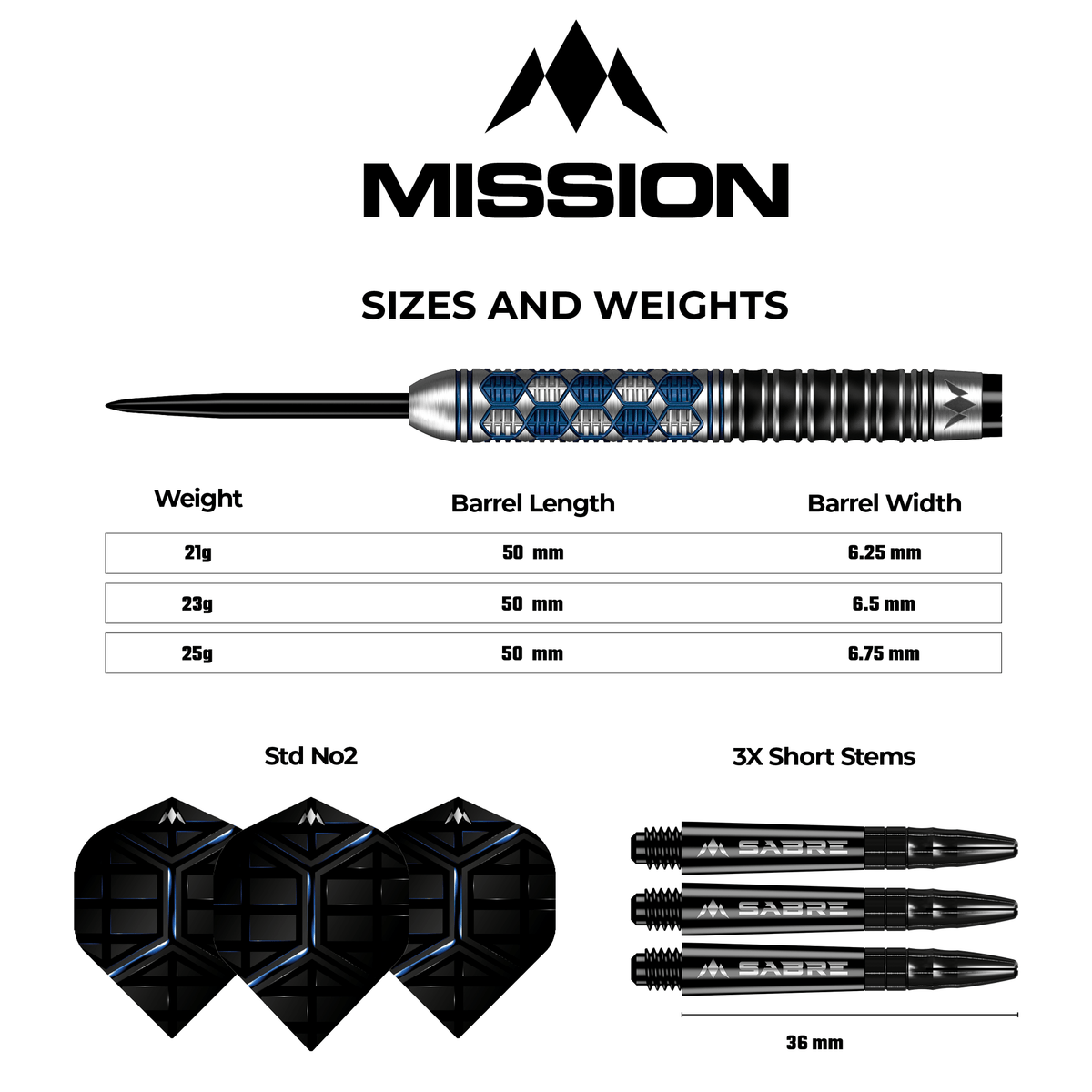 Hexon Blue Darts Steel Tip Darts - 90% Tungsten — three barrel close-ups