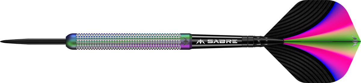 Aurora Coral Pvd Steel Tip Darts - 90% Tungsten — three barrel close-ups