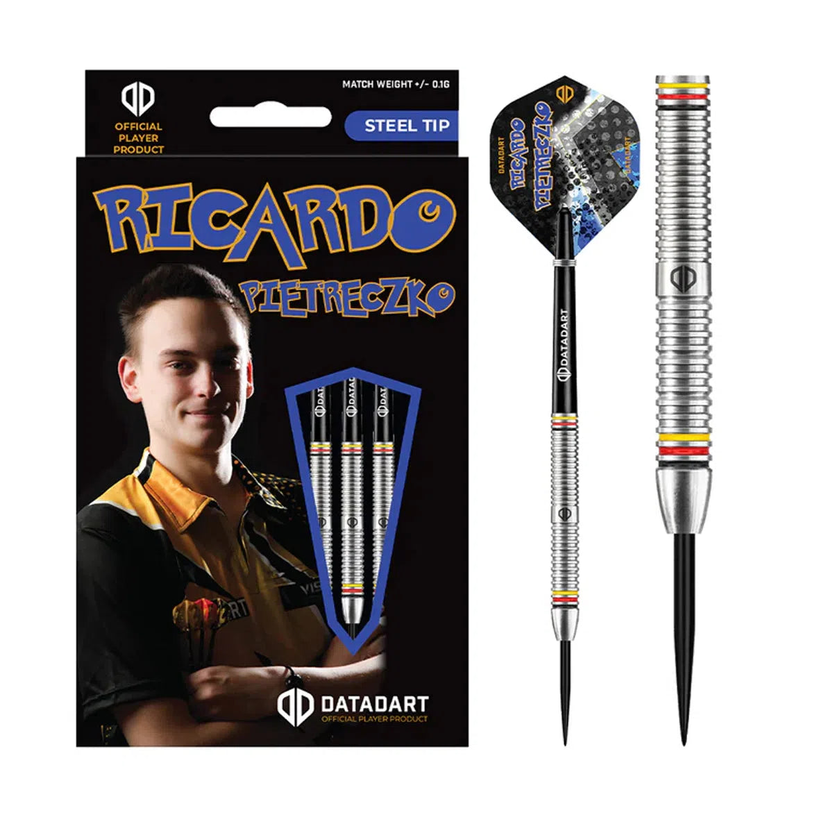 Ricardo Pietreczko Steel Tip Darts - 80% Tungsten — three barrel close-ups