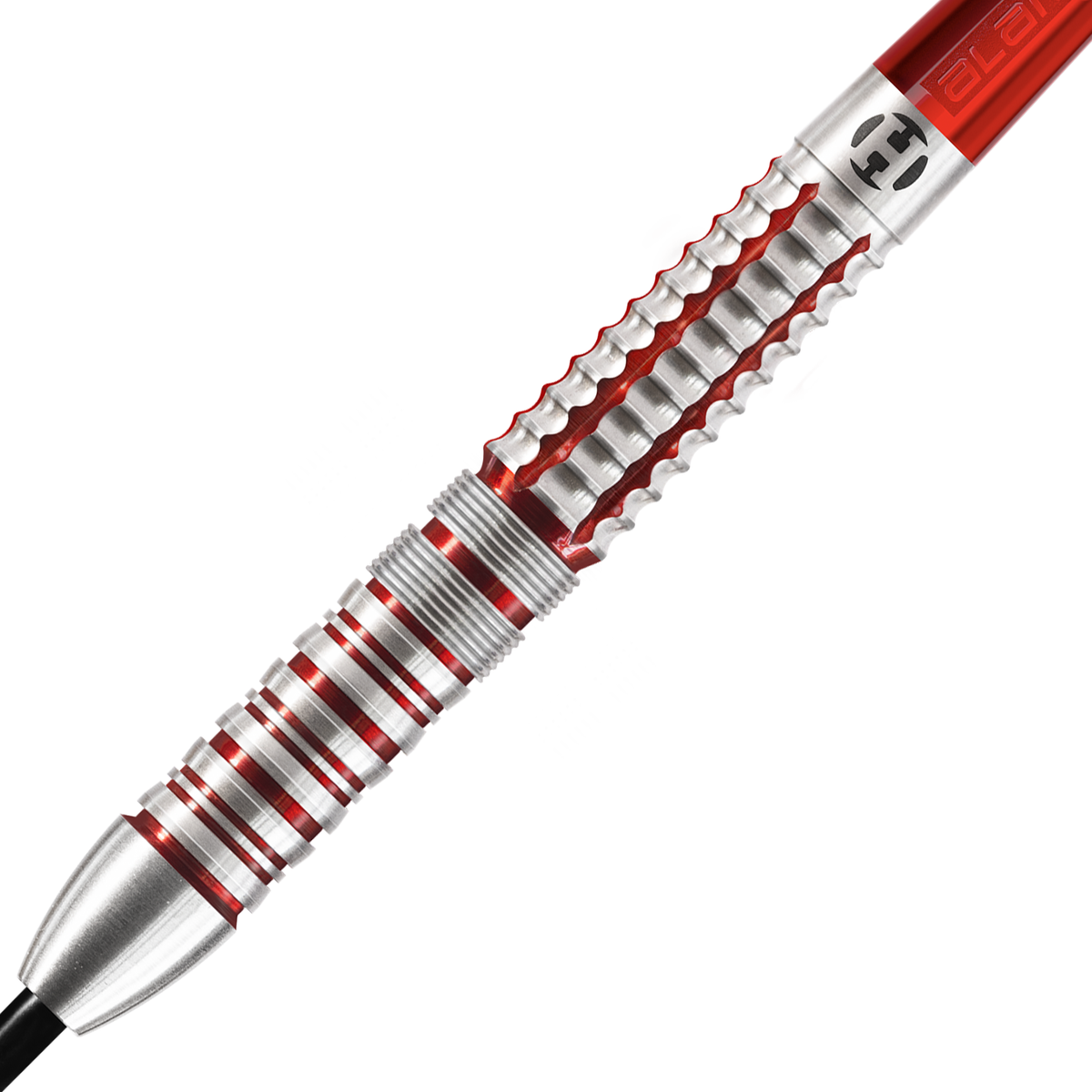 Damon Heta V2 Steel Tip Darts - 90% Tungsten — three barrel close-ups