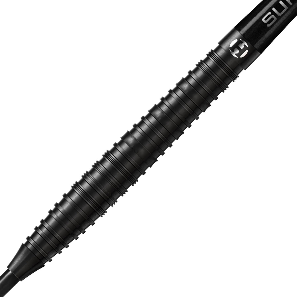 Nx90 Black Edition Steel Tip Darts - 90% Tungsten — three barrel close-ups